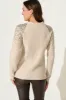 Bowie Knit In Beige With Rose Gold Sequin Detail sold by St Frock