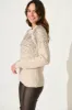 Bowie Knit In Beige With Rose Gold Sequin Detail sold by St Frock