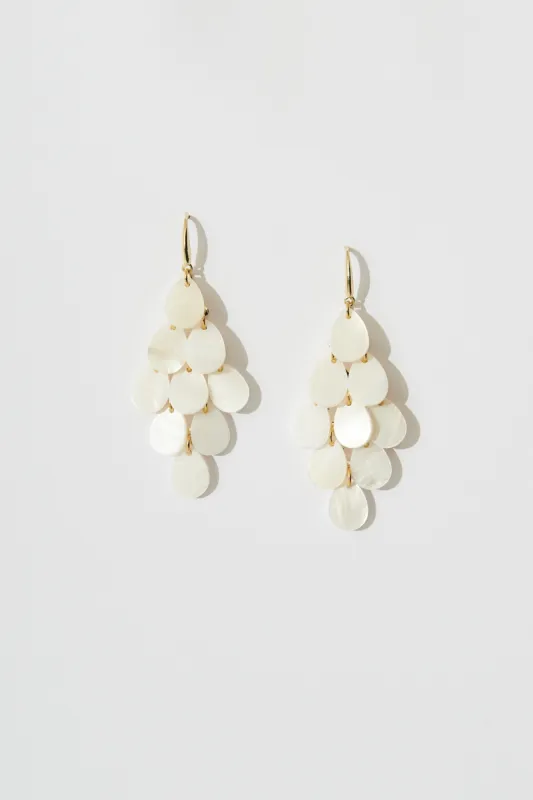 Maeda Drop Earrings In Gold sold by St Frock
