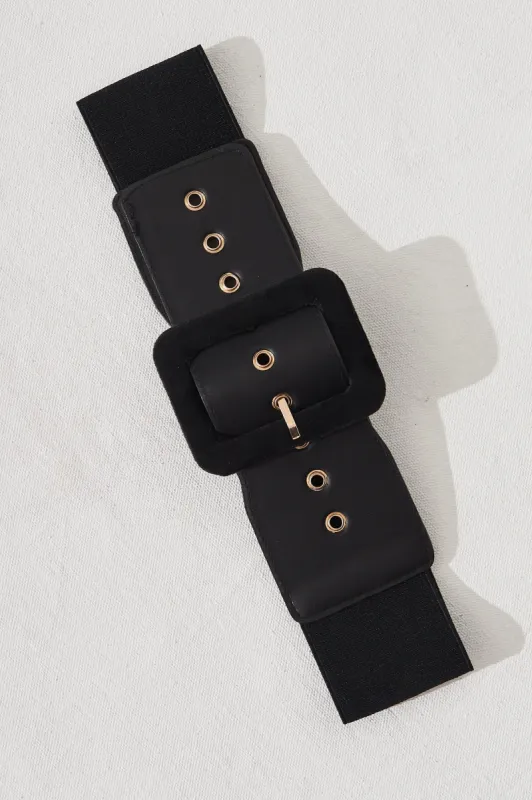 August + Delilah Quinn Belt In Black Suedette sold by St Frock