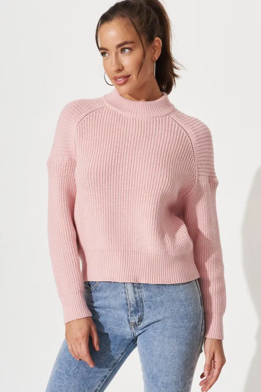Mamizu Knit In Blush Wool Blend sold by St Frock