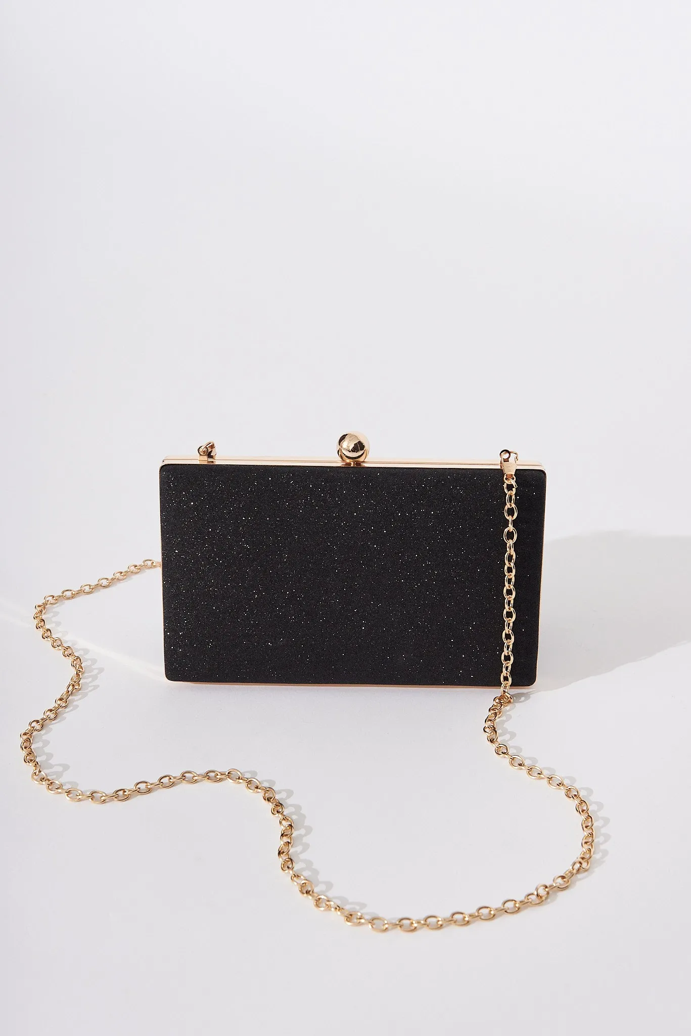 August + Delilah Dianne Clutch Bag In Black Glitter sold by St Frock product image thumbnail 5