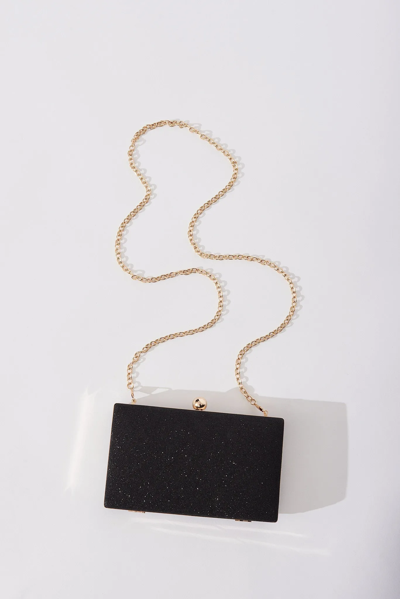 August + Delilah Dianne Clutch Bag In Black Glitter sold by St Frock product image thumbnail 3