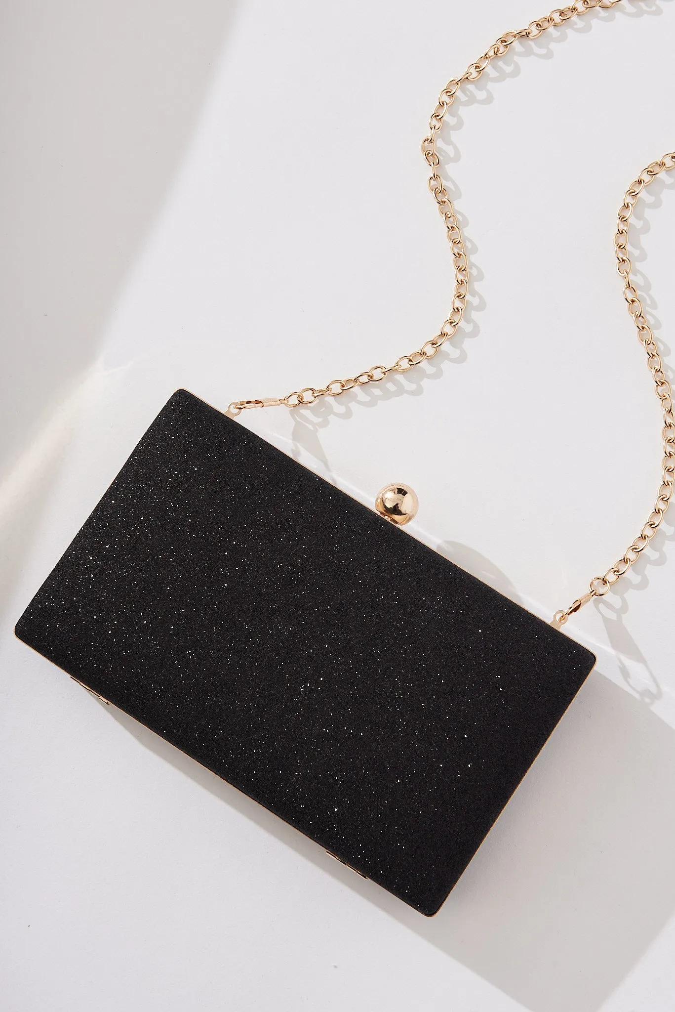 August + Delilah Dianne Clutch Bag In Black Glitter sold by St Frock product image thumbnail 4