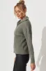 Upney Zip Cable Knit In Khaki Wool Blend sold by St Frock