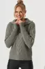 Upney Zip Cable Knit In Khaki Wool Blend sold by St Frock