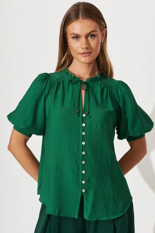 Jupiter Shirt In Green sold by St Frock