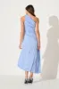Toulon One Shoulder Maxi Dress In Pale Blue Satin sold by St Frock