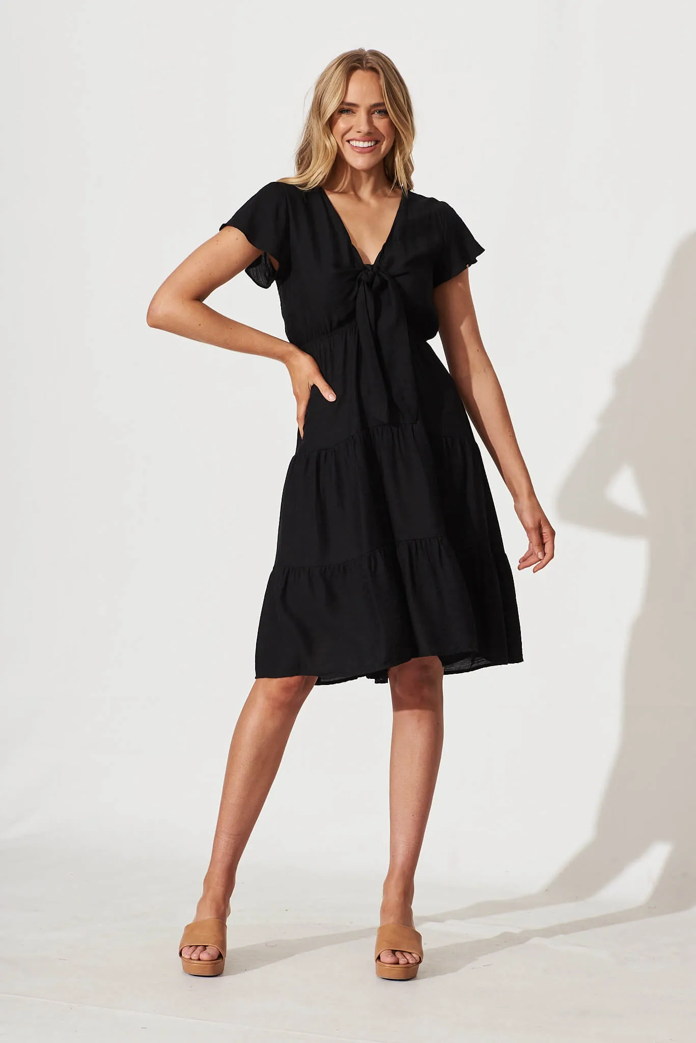Ariel Midi Dress In Black sold by St Frock product image thumbnail 5
