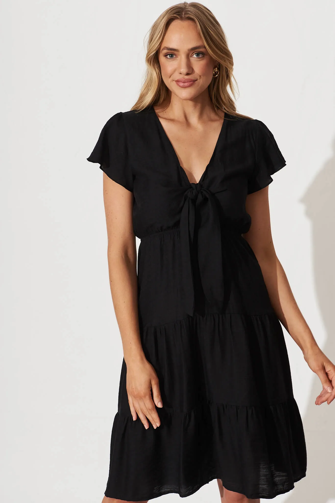 Ariel Midi Dress In Black sold by St Frock product image thumbnail 2