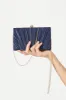 Amina Clutch Bag In Navy sold by St Frock