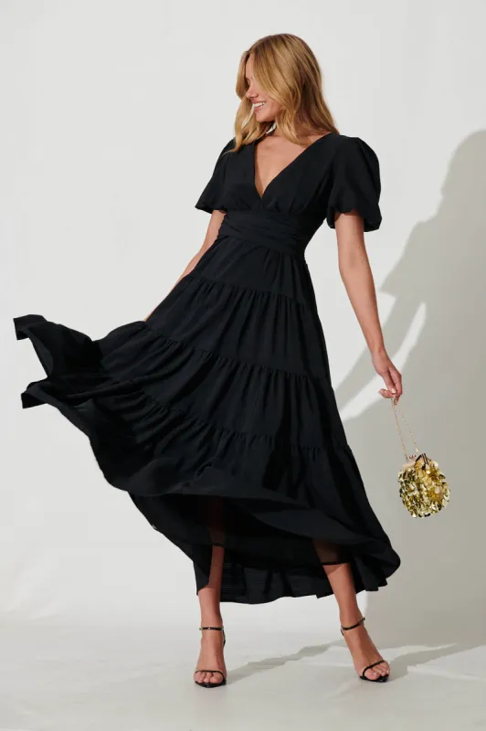 Truelove Maxi Dress In Black sold by St Frock