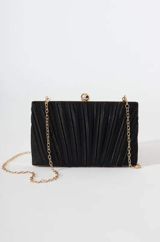 Amina Clutch Bag In Black sold by St Frock