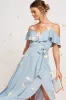 Marit Maxi Dress In Sky Blue sold by St Frock