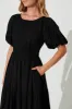 PRE ORDER Stargazer Midi Dress In Black sold by St Frock