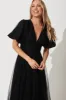 Juliet Midi Dress In Black Tulle sold by St Frock