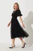 Juliet Midi Dress In Black Tulle sold by St Frock