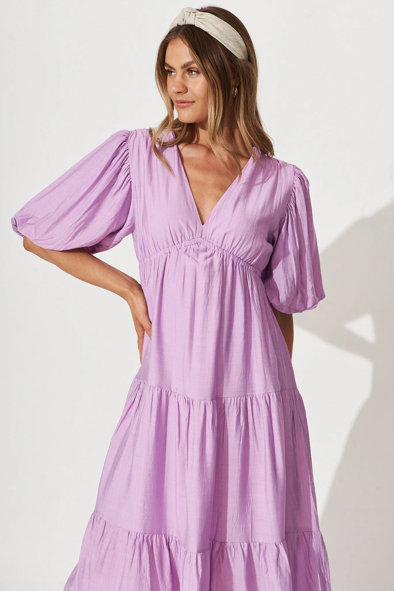 Virginia Midi Dress In Lilac sold by St Frock product image thumbnail 2