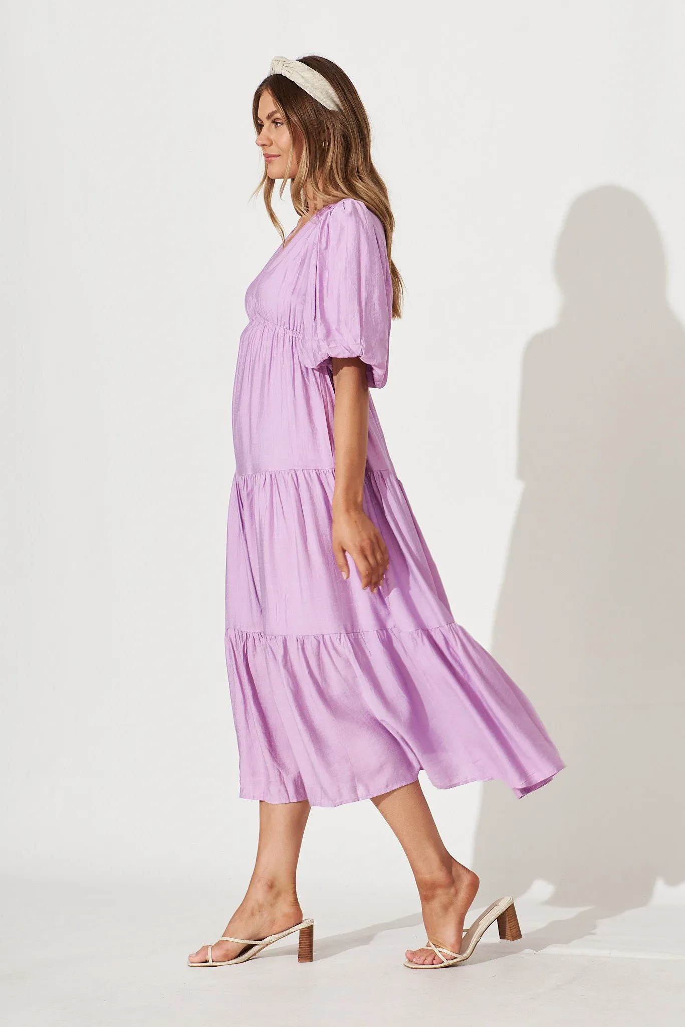 Virginia Midi Dress In Lilac sold by St Frock product image thumbnail 3