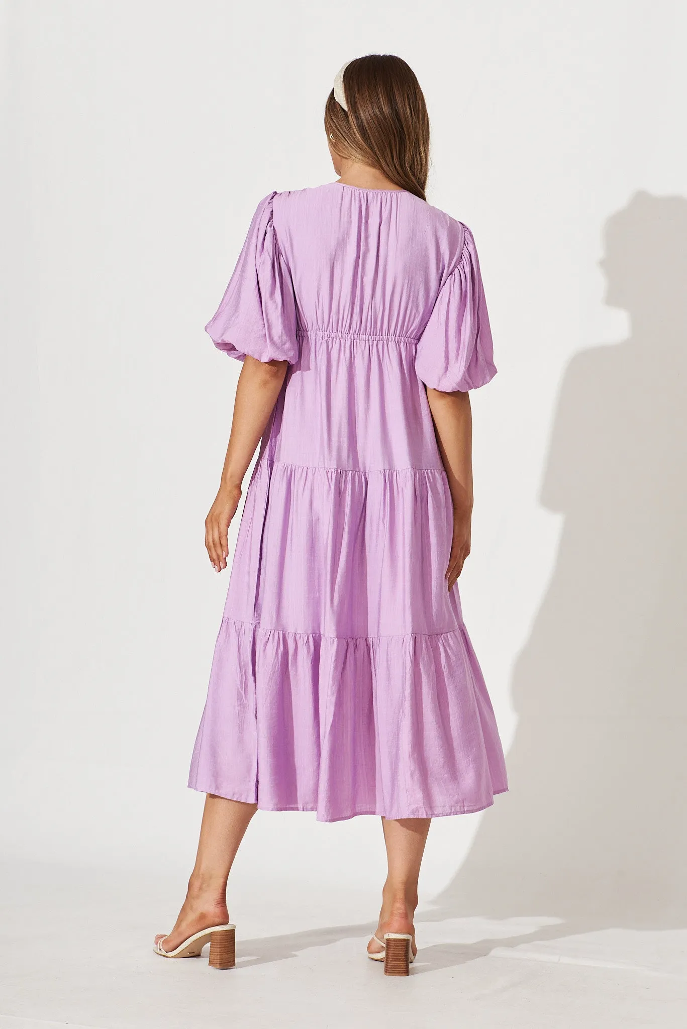 Virginia Midi Dress In Lilac sold by St Frock product image thumbnail 4