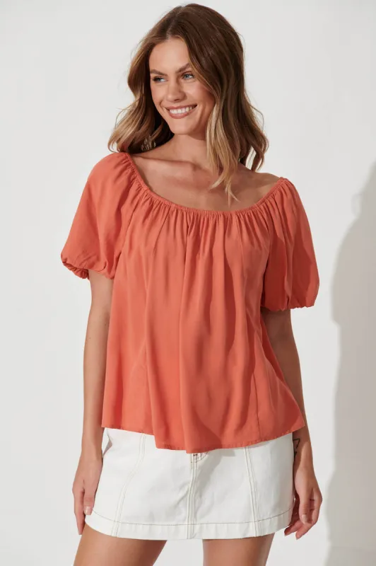 Rossa Top In Rust sold by St Frock