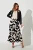 Wanderlust Maxi Skirt In Cream With Black Geometric Print sold by St Frock