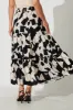 Wanderlust Maxi Skirt In Cream With Black Geometric Print sold by St Frock