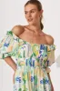 Truly Midi Dress In Multi Mediterranean Garden Print sold by St Frock