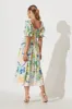 Truly Midi Dress In Multi Mediterranean Garden Print sold by St Frock