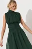 Rosamine Maxi Dress In Emerald Chiffon sold by St Frock