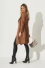 Mirage Trench Coat In Tan Suedette sold by St Frock