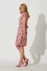 Grazie Dress In Pink With Yellow Floral sold by St Frock