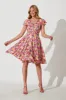 Grazie Dress In Pink With Yellow Floral sold by St Frock