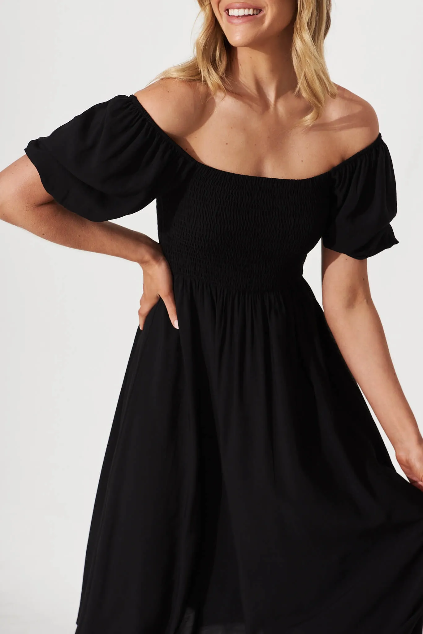 Mariam Midi Dress In Black sold by St Frock product image thumbnail 5