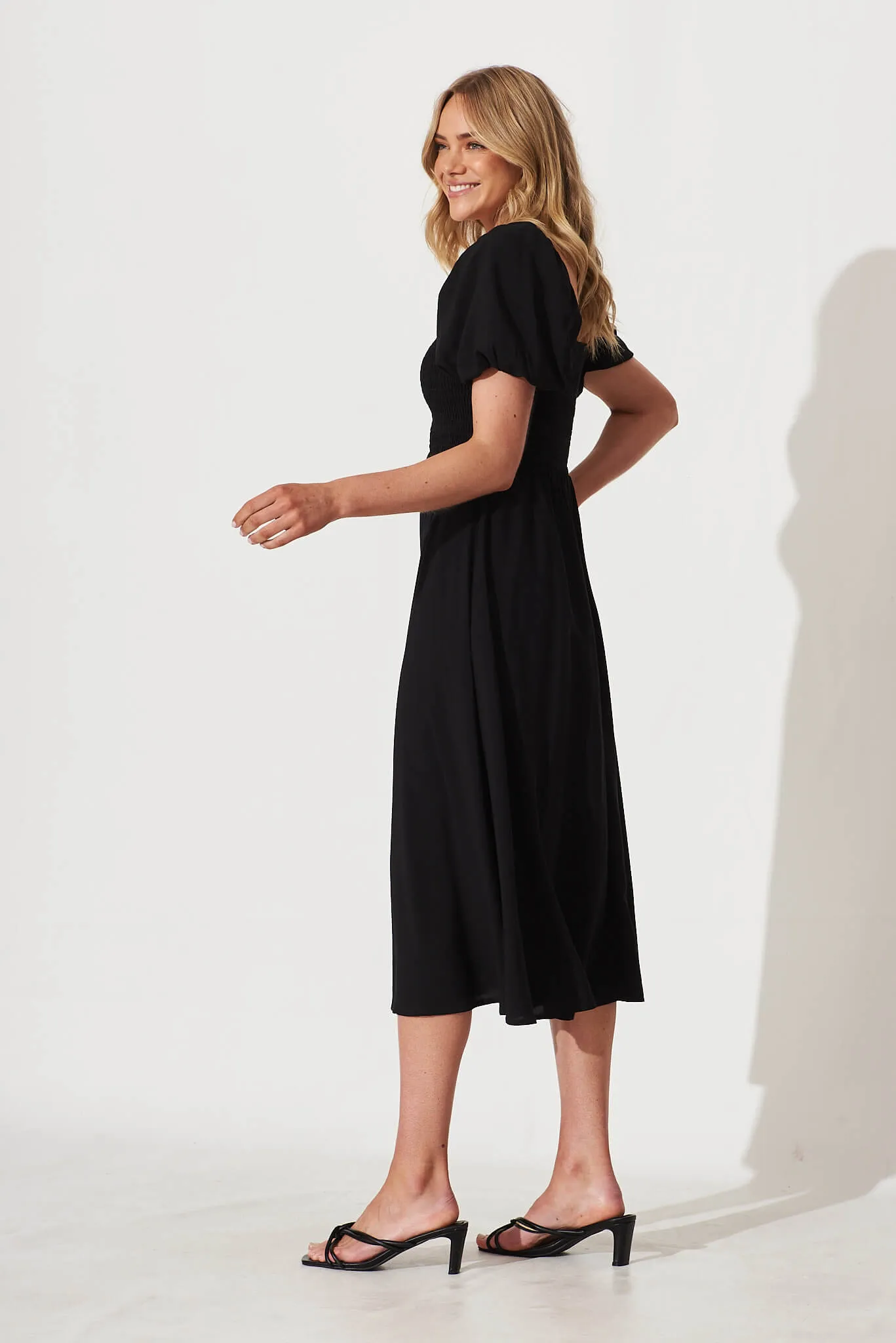 Mariam Midi Dress In Black sold by St Frock product image thumbnail 3