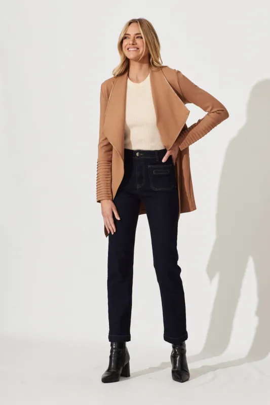 Lynda Jacket In Tan sold by St Frock