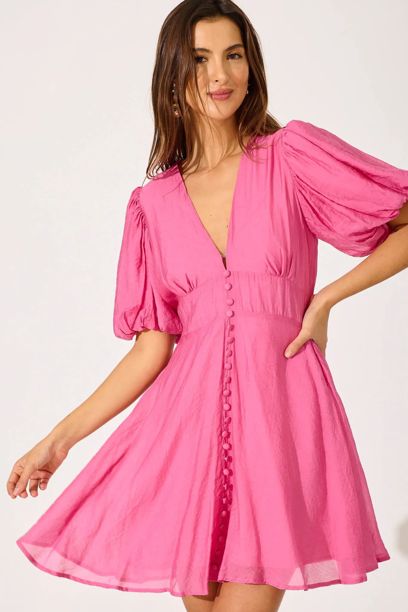 Clarissa Dress In Pink sold by St Frock product image thumbnail 2