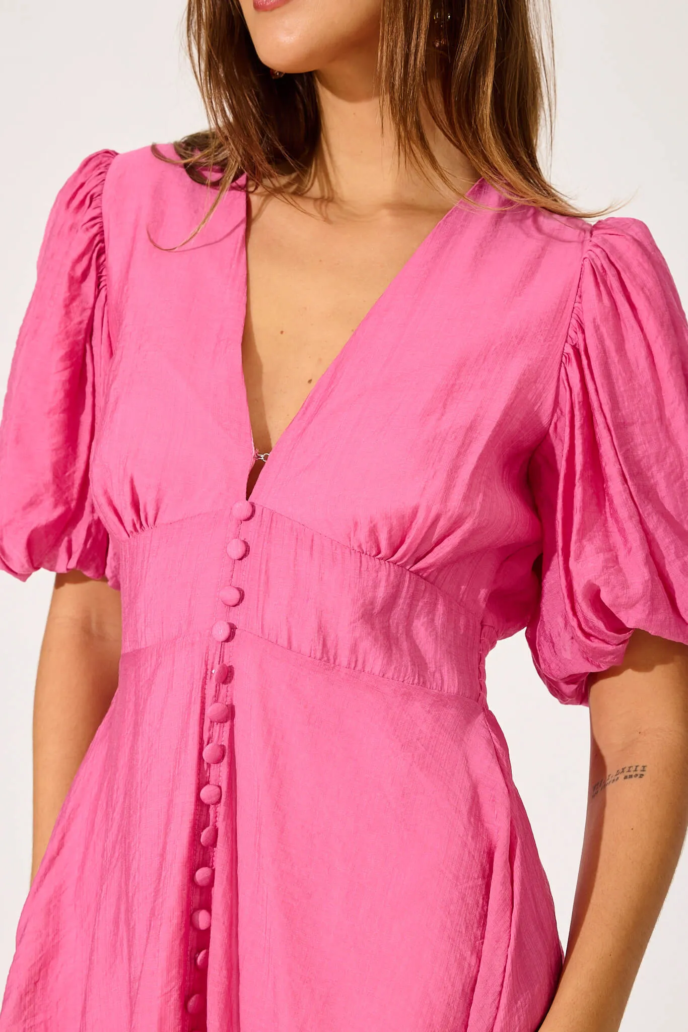 Clarissa Dress In Pink sold by St Frock product image thumbnail 5