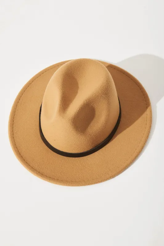 August + Delilah Jane Fedora Hat In Beige sold by St Frock