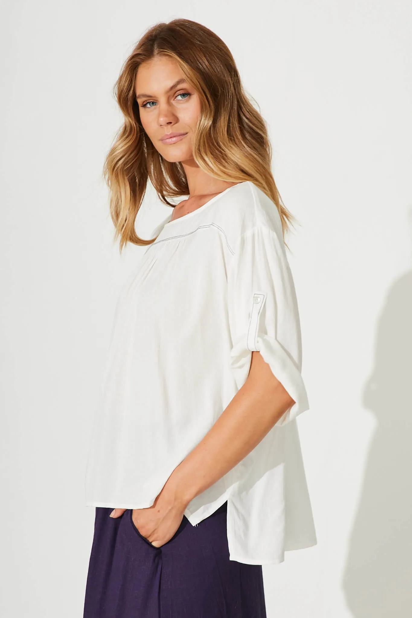 Ramone Top In White sold by St Frock product image thumbnail 2