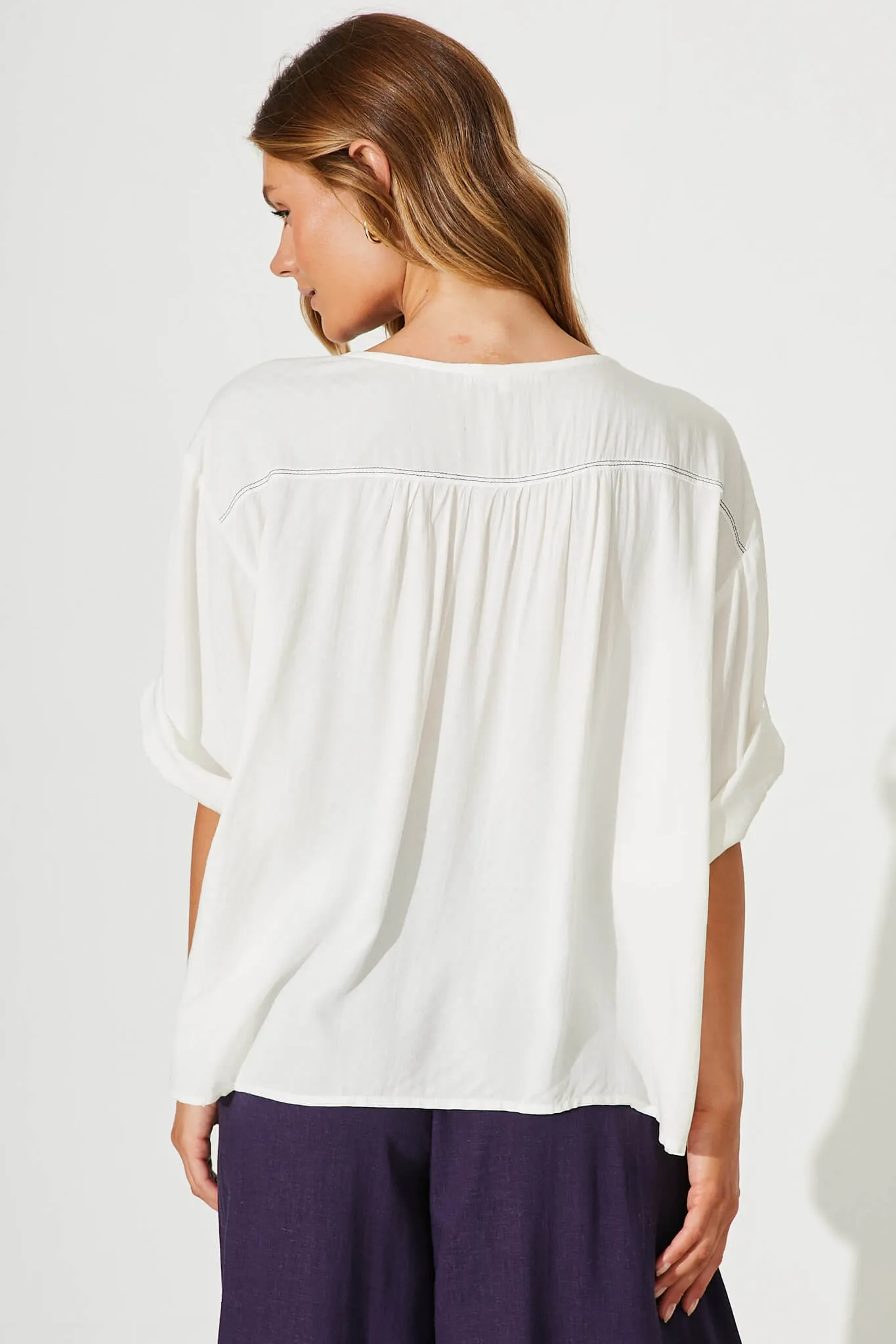 Ramone Top In White sold by St Frock product image thumbnail 3