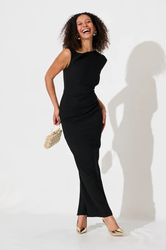 Belladonna Maxi Dress In Black sold by St Frock