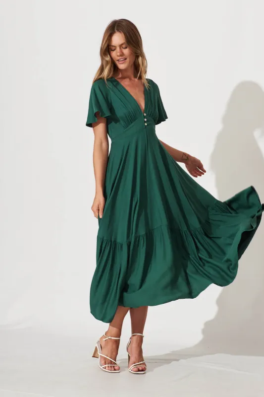 Nevada Maxi Dress In Green sold by St Frock