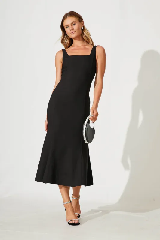 Lovelane Midi Dress In Black sold by St Frock
