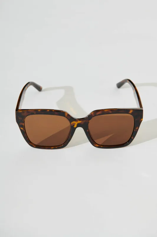 Shelby Sunglasses In Brown Tortoise sold by St Frock