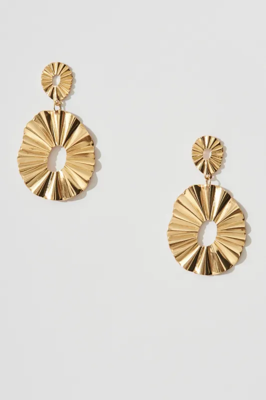 Serena Drop Earrings In Gold sold by St Frock