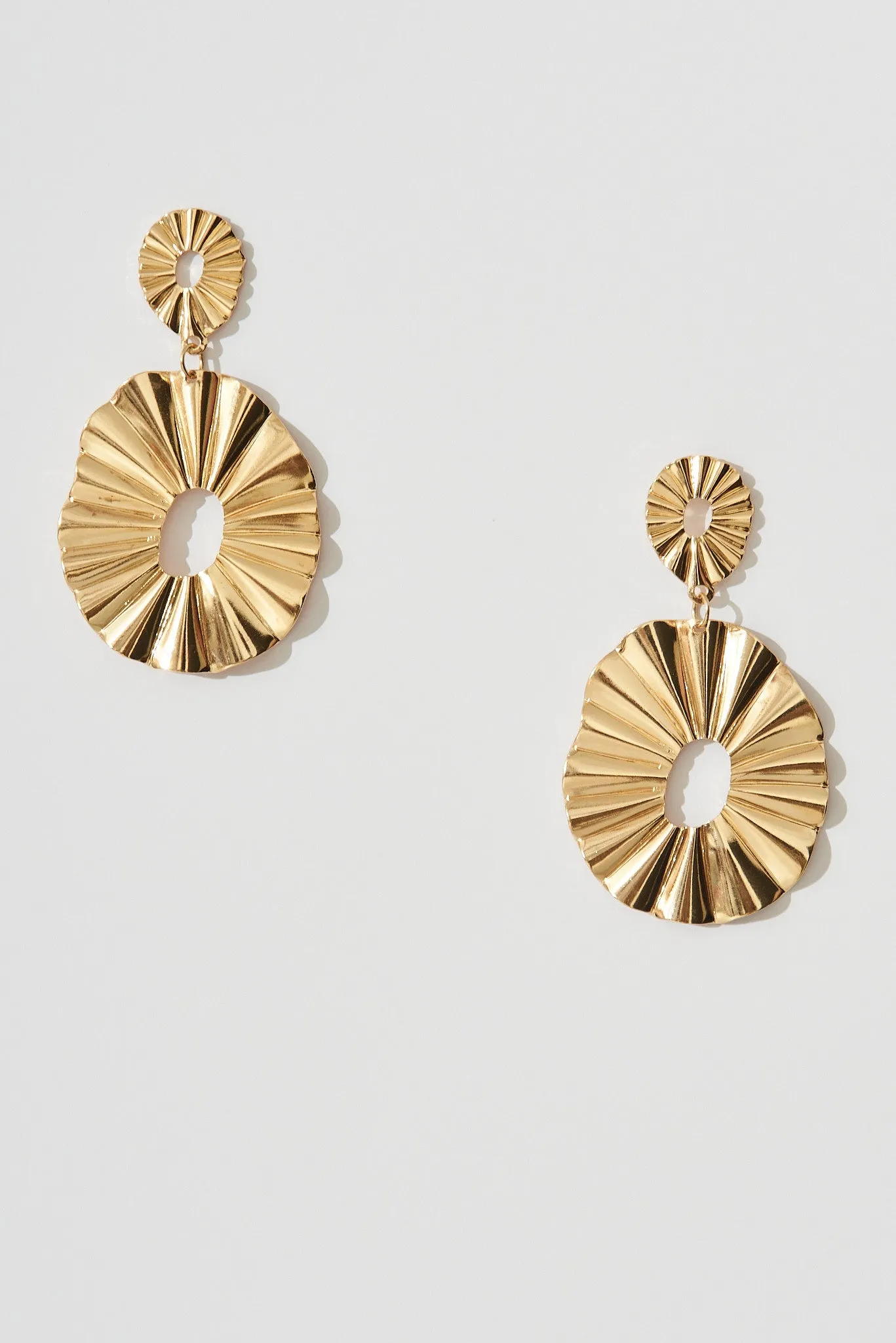 Serena Drop Earrings In Gold sold by St Frock
