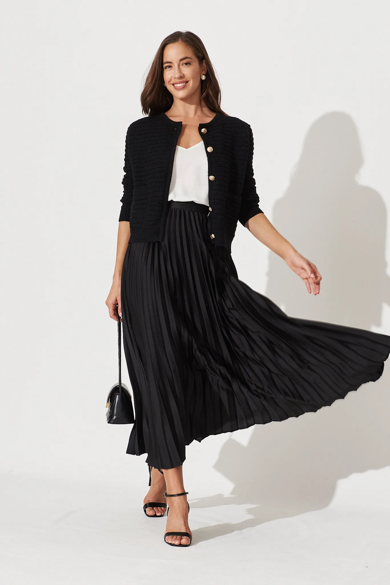 Cartagena Knit Jacket In Black sold by St Frock product image thumbnail 4