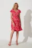 Grazie Dress In Bright Pink Floral sold by St Frock