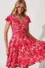 Grazie Dress In Bright Pink Floral sold by St Frock
